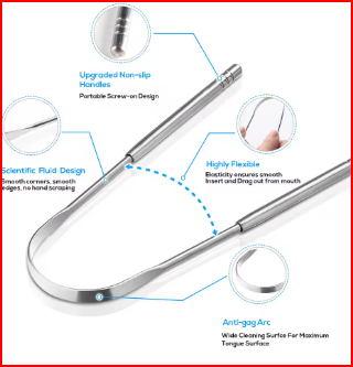 Premium 1pcs/3pcs Metal Tongue Scraper Cleaner for Adults & Kids, Portable Stainless Steel Tongue Scrapers Brushes for Removing