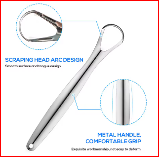 Premium 1pcs/3pcs Metal Tongue Scraper Cleaner for Adults & Kids, Portable Stainless Steel Tongue Scrapers Brushes for Removing