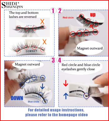 Reusable Magnetic Eyelashes 1 Pair Natural Curly Fluffy Magnetic False Eyelashes No Glue Needed Lashes Makeup with Tweezer Set