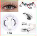 Reusable Magnetic Eyelashes 1 Pair Natural Curly Fluffy Magnetic False Eyelashes No Glue Needed Lashes Makeup with Tweezer Set
