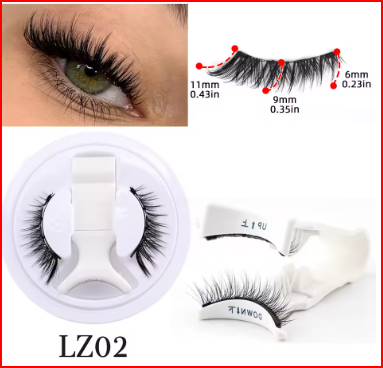 Reusable Magnetic Eyelashes 1 Pair Natural Curly Fluffy Magnetic False Eyelashes No Glue Needed Lashes Makeup with Tweezer Set