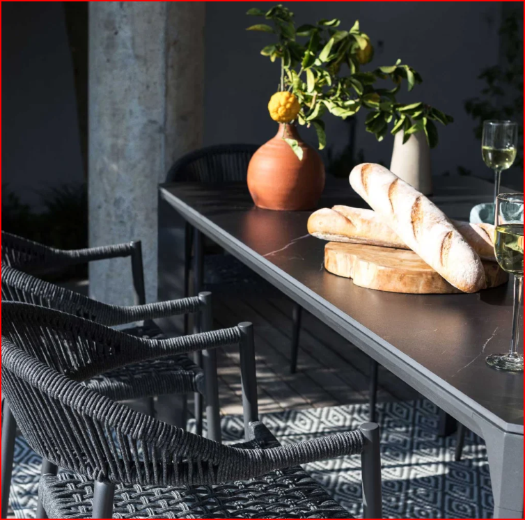 BORNEO STONE TOP OUTDOOR TABLE